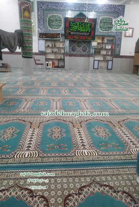 فرش سجاده ای برای مسجد روستای باشی بوشهر